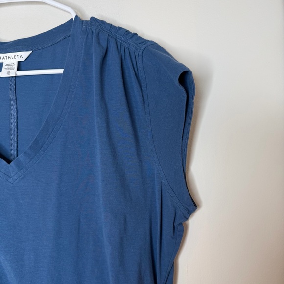 Athleta Deep Blue V-Neck Soft Lightweight Tee - Picture 7 of 12